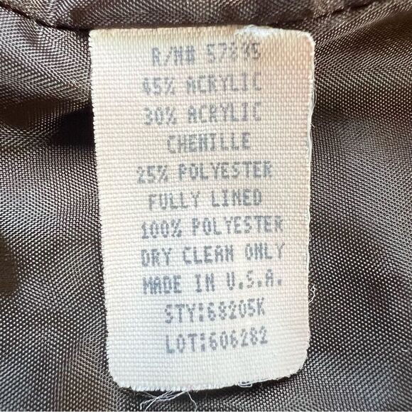 VTG Requirements Mocha Textured Multicolor Tweed Academia Blazer Jacket SZ 20W - Picture 13 of 15